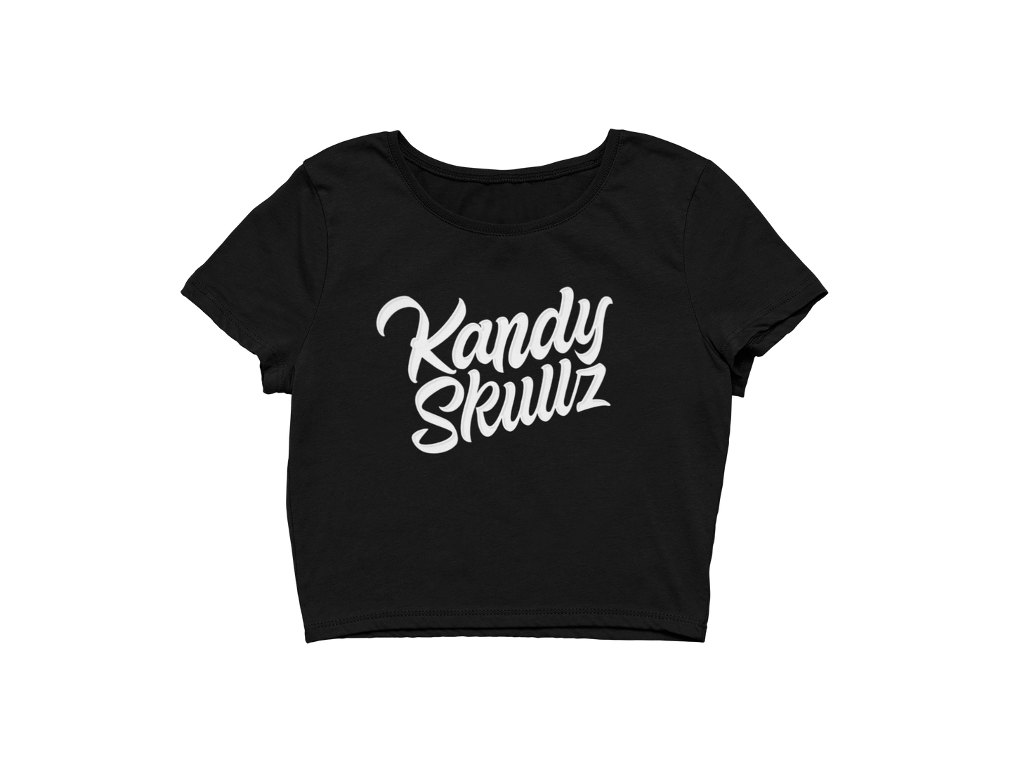 Kandy Skullz Script Crop Top