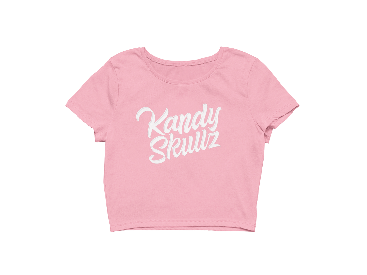 Kandy Skullz Script Crop Top
