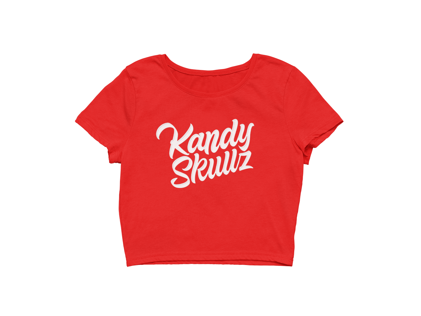Kandy Skullz Script Crop Top