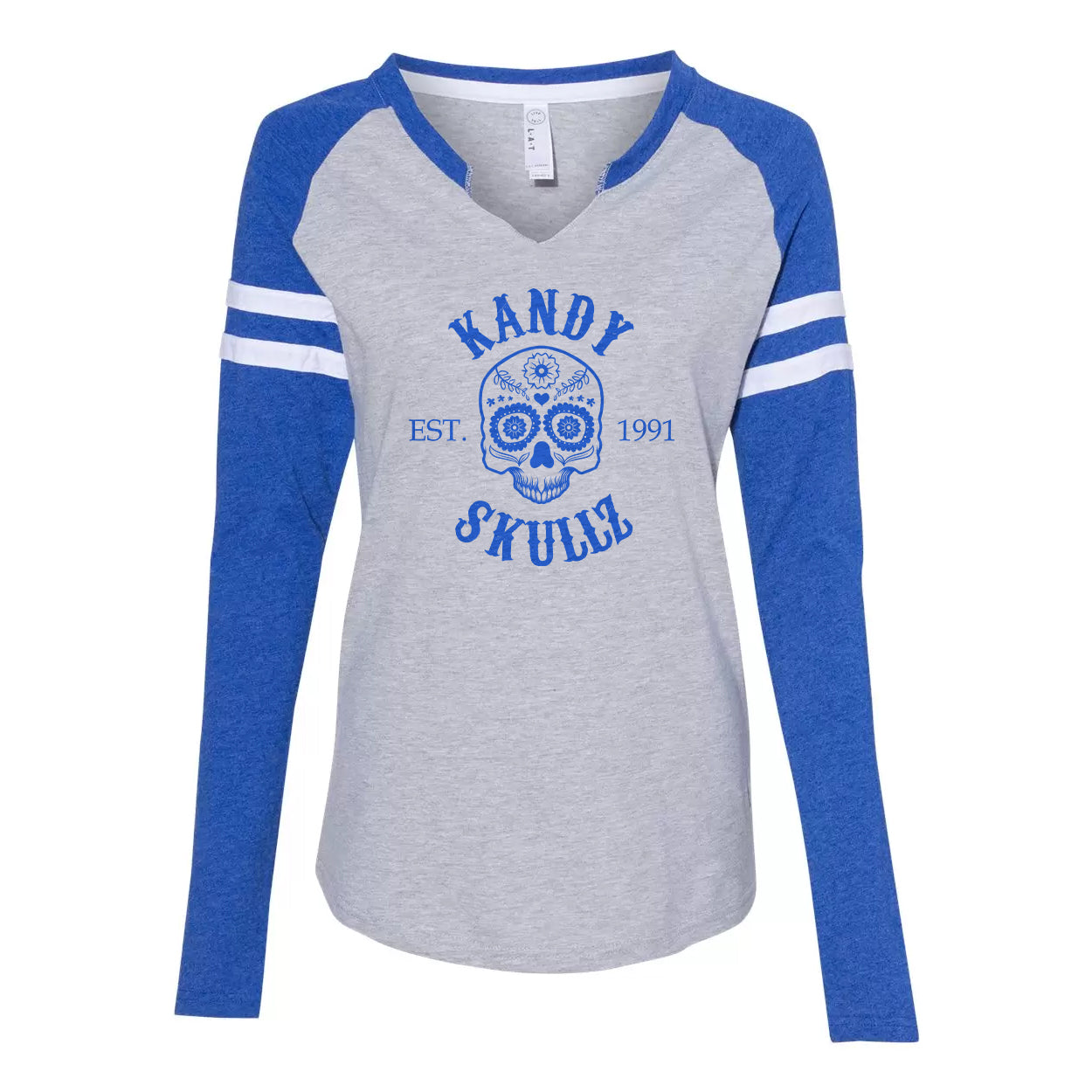 Womens Kandy Skullz long sleeve v-neck